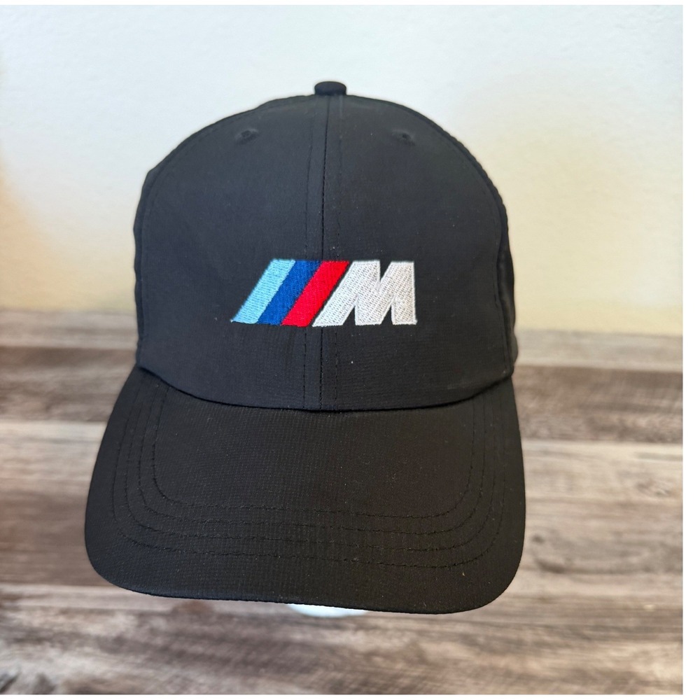 BMW M Logo Promo Hat Cap Black Adjustable Paramount Apparel Motorsport